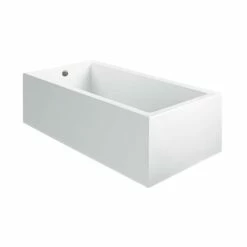MTI Baths Andrea 25A Acrylic Cxl Sculpted 1 Sidesoaker - White (48X32)