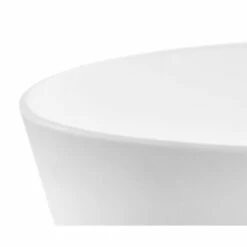 MTI Baths Elena Sculpturestone Freestanding Flat Rim W/Cradle Soaker - Matte White (65.25X32)