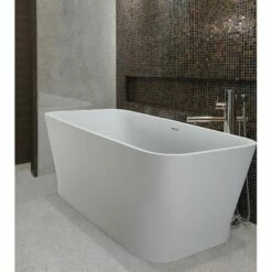 MTI Baths Addison 5 Sculpturestone Freestanding/Undermount Soaker - Gloss Biscuit (58X30) -Bathroom Supplies Sales 2024 MTI 223 2 H