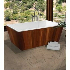 MTI Baths Petra Sculpturestone Freestanding/Undermount Air Bath - Gloss Biscuit (62.25X32.25) -Bathroom Supplies Sales 2024 MTI 228 TEAK H