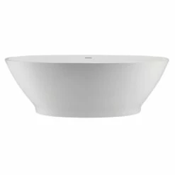 MTI Baths Alissa Sculpturestone Freestanding Soaker - Gloss Biscuit (72.5X42)