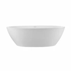 MTI Baths Alissa Sculpturestone Freestanding/Undermount W/Base Soaker - Matte White (62X32)