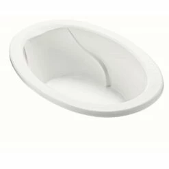 MTI Baths Adena 5 Dolomatte Oval Drop In Air Bath Elite/Microbubbles - White (63X41.25)