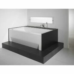 Neptune ZORA Bathtub 32x60 With Tiling Flange And Skirt, Left Drain, Activ-Air, Biscuit