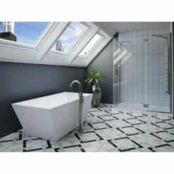 Neptune Rouge Freestanding One Piece PRAGUE 32x60, Chrome Drain, White