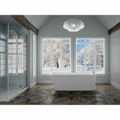 Neptune Rouge Freestanding One Piece LAUZANNE 30x60, Chrome Drain, White