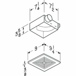 Broan Nutone 50 CFM Motor Assembly And Grille Finish Pack, 4.0 Sones 10 Broan Nutone 50 CFM Motor Assembly And Grille Finish Pack, 4.0 Sones -Bathroom Supplies Sales 2024 NUT 1688F 1670F 1671F 1689F 4 dim 1