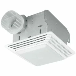 Broan Nutone Heavy Duty 80 CFM Ventilation Fan With Incandescent Light, 2.5 Sones