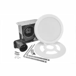 Broan Nutone 110 CFM Humidity Sensing Decorative Exhaust Fan With Round Flat Panel LED Light In White, ENERGY STAR® -Bathroom Supplies Sales 2024 NUT AER110SLW AERN110SLW AR80LWH 5 1