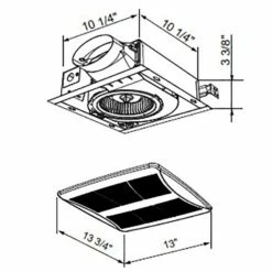 Broan Nutone Lo-Profile 50/80/100 Selectable CFM Bathroom Exhaust Fan, ENERGY STAR® -Bathroom Supplies Sales 2024 NUT LP510R 6