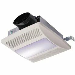 Broan Nutone Lo-Profile 50/80/100 Selectable CFM Bathroom Exhaust Fan W/ Humidity Sensor And Light, ENERGY STAR®