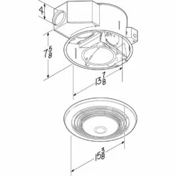Broan Nutone 110 CFM Ceiling Bathroom Exhaust Fan With Light And Heater -Bathroom Supplies Sales 2024 NUT QT9093WH 3 dim