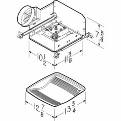 Broan Nutone QT Series Very Quiet 110 CFM Ceiling Bathroom Exhaust Fan With Humidity Sensing, ENERGY STAR* 8 Broan Nutone QT Series Very Quiet 110 CFM Ceiling Bathroom Exhaust Fan With Humidity Sensing, ENERGY STAR* -Bathroom Supplies Sales 2024 NUT QTXE110S QTXEN110H 4 dim