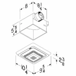 Broan Nutone Bluetooth® Speaker Bath Exhaust Ventilation Fan W/ LED Light, 80 CFM -Bathroom Supplies Sales 2024 NUT SPK80L 6 DIM