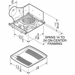 Broan Nutone ULTRA GREEN 110 CFM Ceiling Bathroom Exhaust Fan With Humidity Sensing, ENERGY STAR* 12 Broan Nutone ULTRA GREEN 110 CFM Ceiling Bathroom Exhaust Fan With Humidity Sensing, ENERGY STAR* -Bathroom Supplies Sales 2024 NUT XB110H ZB110H 5 dim