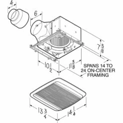 Broan Nutone ULTRA GREEN XB Series 80 CFM Ceiling Bathroom Exhaust Fan With LED Light, ENERGY STAR* 10 Broan Nutone ULTRA GREEN XB Series 80 CFM Ceiling Bathroom Exhaust Fan With LED Light, ENERGY STAR* -Bathroom Supplies Sales 2024 NUT XB50L1 XB80L1 ZB80L1 4 dim 1