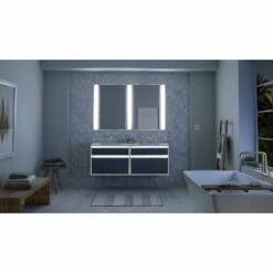 Robern Profiles Framed Lighting, 5'' X 40'' X 4-5/8'', Polished Nickel, 4000K Temperature (Cool Light) -Bathroom Supplies Sales 2024 ROB PROFILES FEATURES COOL