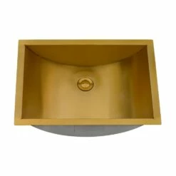 Ruvati 16 X 11 Inch Brushed Gold Polished Brass Rectangular Bathroom Sink Undermount 13 Ruvati 16 X 11 Inch Brushed Gold Polished Brass Rectangular Bathroom Sink Undermount -Bathroom Supplies Sales 2024 RUV RVH6107GG 03