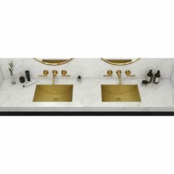 Ruvati 16 X 11 Inch Brushed Gold Polished Brass Rectangular Bathroom Sink Undermount 17 Ruvati 16 X 11 Inch Brushed Gold Polished Brass Rectangular Bathroom Sink Undermount -Bathroom Supplies Sales 2024 RUV RVH6107GG 07