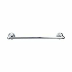 Top Knobs Edwardian Bath Towel Bar 18 Inch Single - Ribbon Bplate Polished Chrome