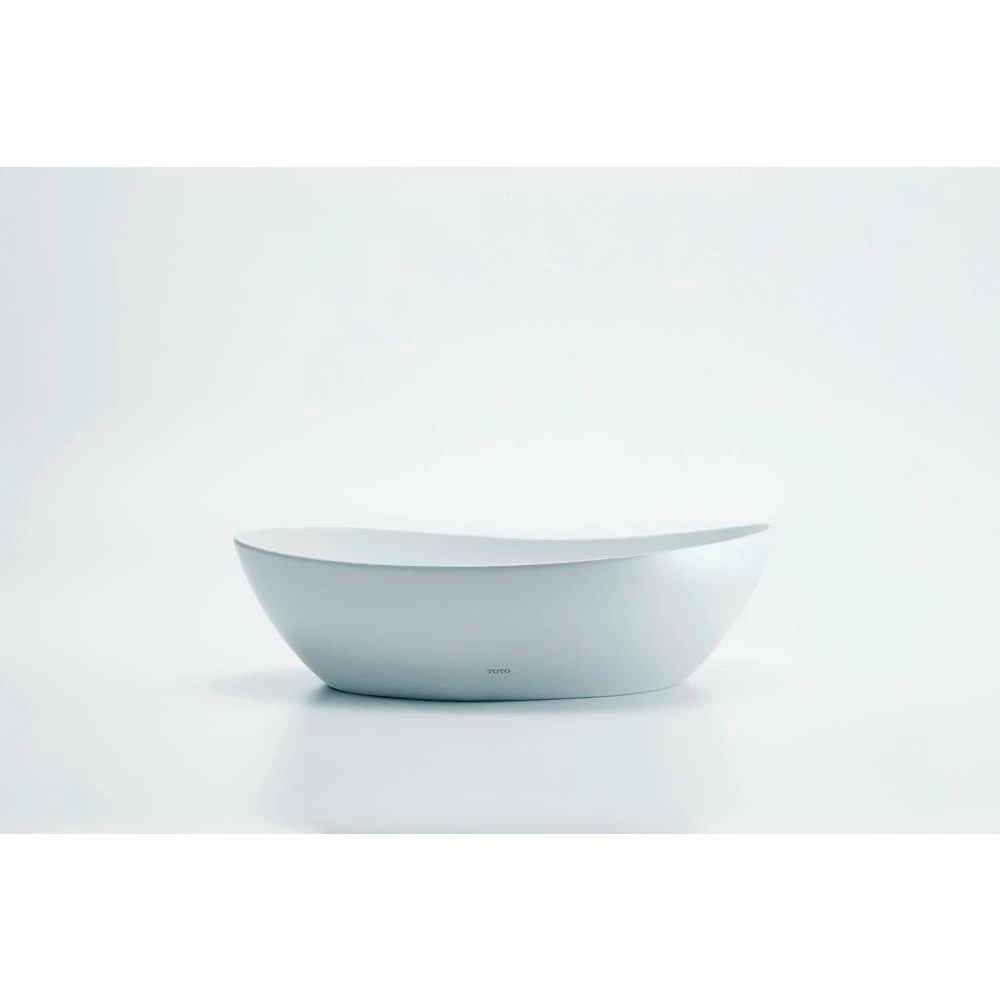 TOTO Toto® Kiwami® Asymmetrical Vessel Bathroom Sink With Cefitontect, Cotton White 4 TOTO Toto® Kiwami® Asymmetrical Vessel Bathroom Sink With Cefitontect, Cotton White - Image 2