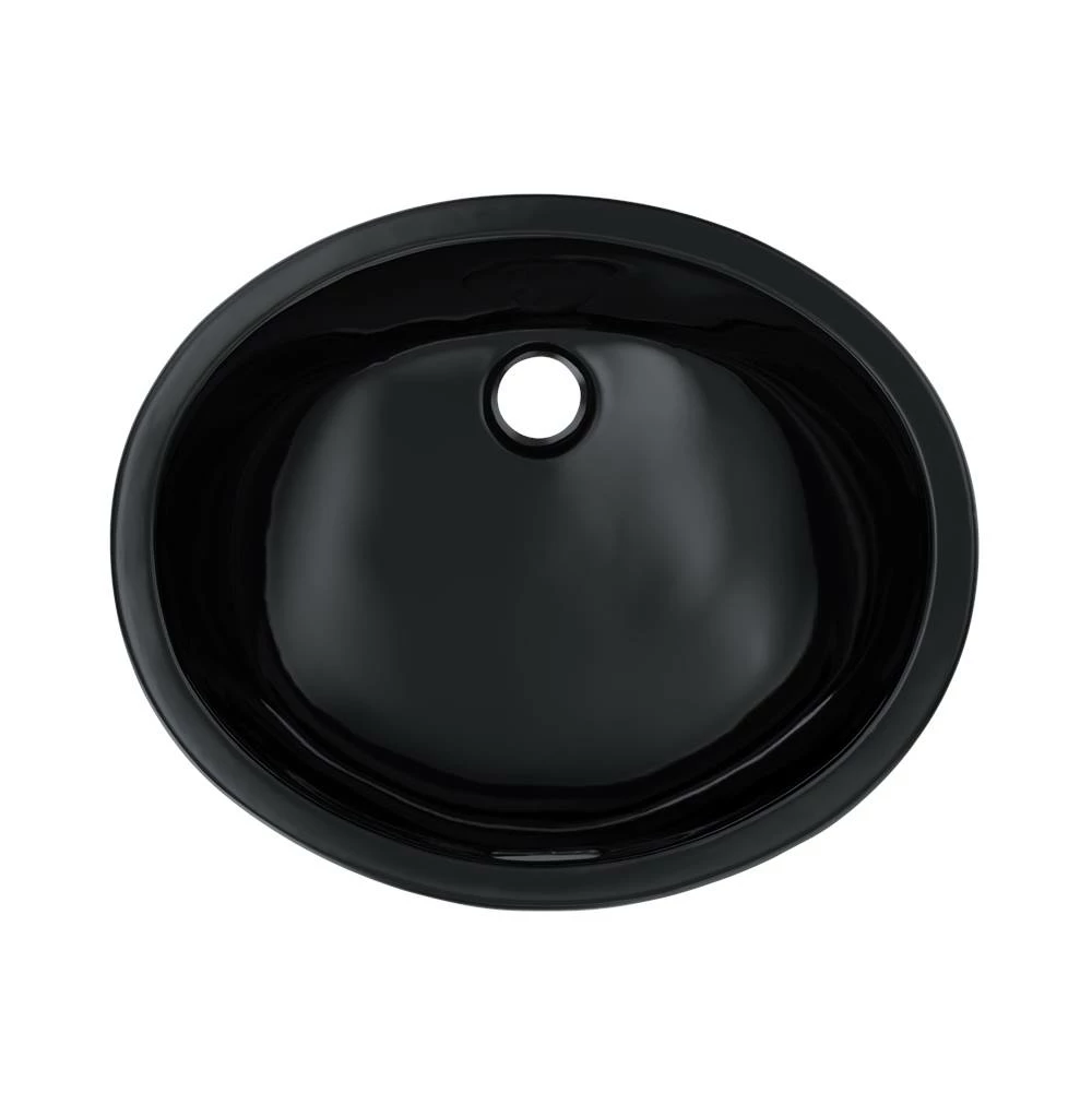 TOTO Toto® Rendezvous® Oval Undermount Bathroom Sink, Ebony 4 TOTO Toto® Rendezvous® Oval Undermount Bathroom Sink, Ebony - Image 2