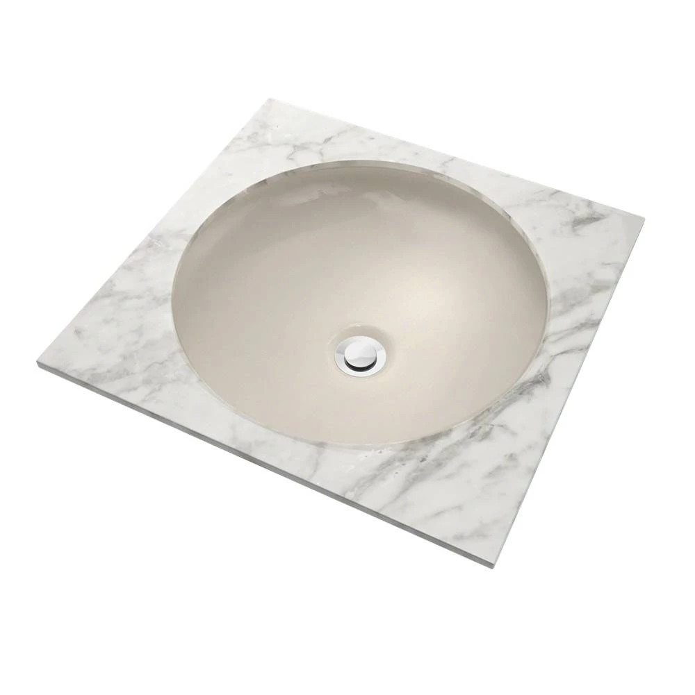 TOTO Toto® Curva® Round Undermount Bathroom Sink, Sedona Beige 5 TOTO Toto® Curva® Round Undermount Bathroom Sink, Sedona Beige - Image 3
