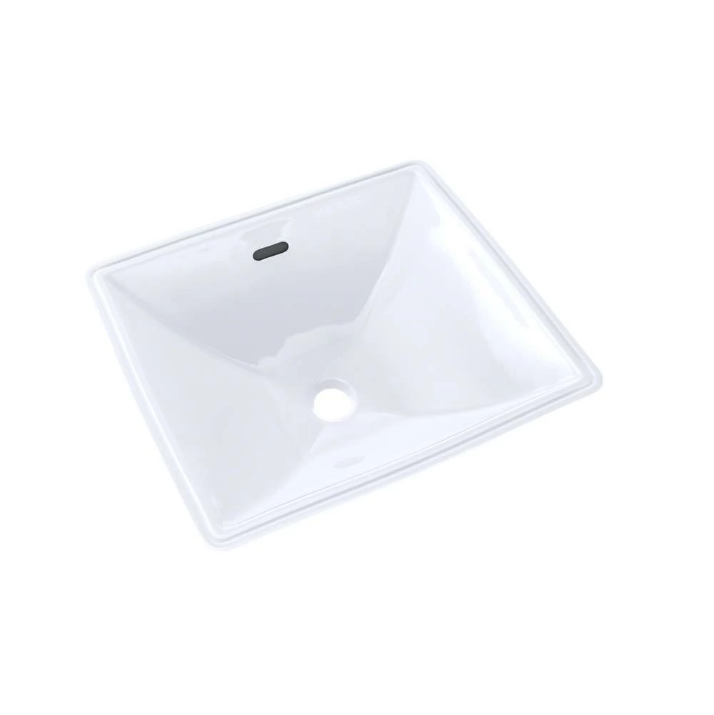 TOTO Toto® Legato® Rectangular Undermount Bathroom Sink With Cefiontect, Cotton White 3 TOTO Toto® Legato® Rectangular Undermount Bathroom Sink With Cefiontect, Cotton White