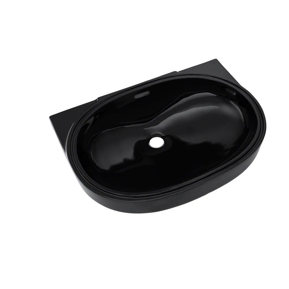 TOTO Toto® 19-11/16'' X 13-3/4'' Oval Undermount Bathroom Sink, Ebony 3 TOTO Toto® 19-11/16'' X 13-3/4'' Oval Undermount Bathroom Sink, Ebony
