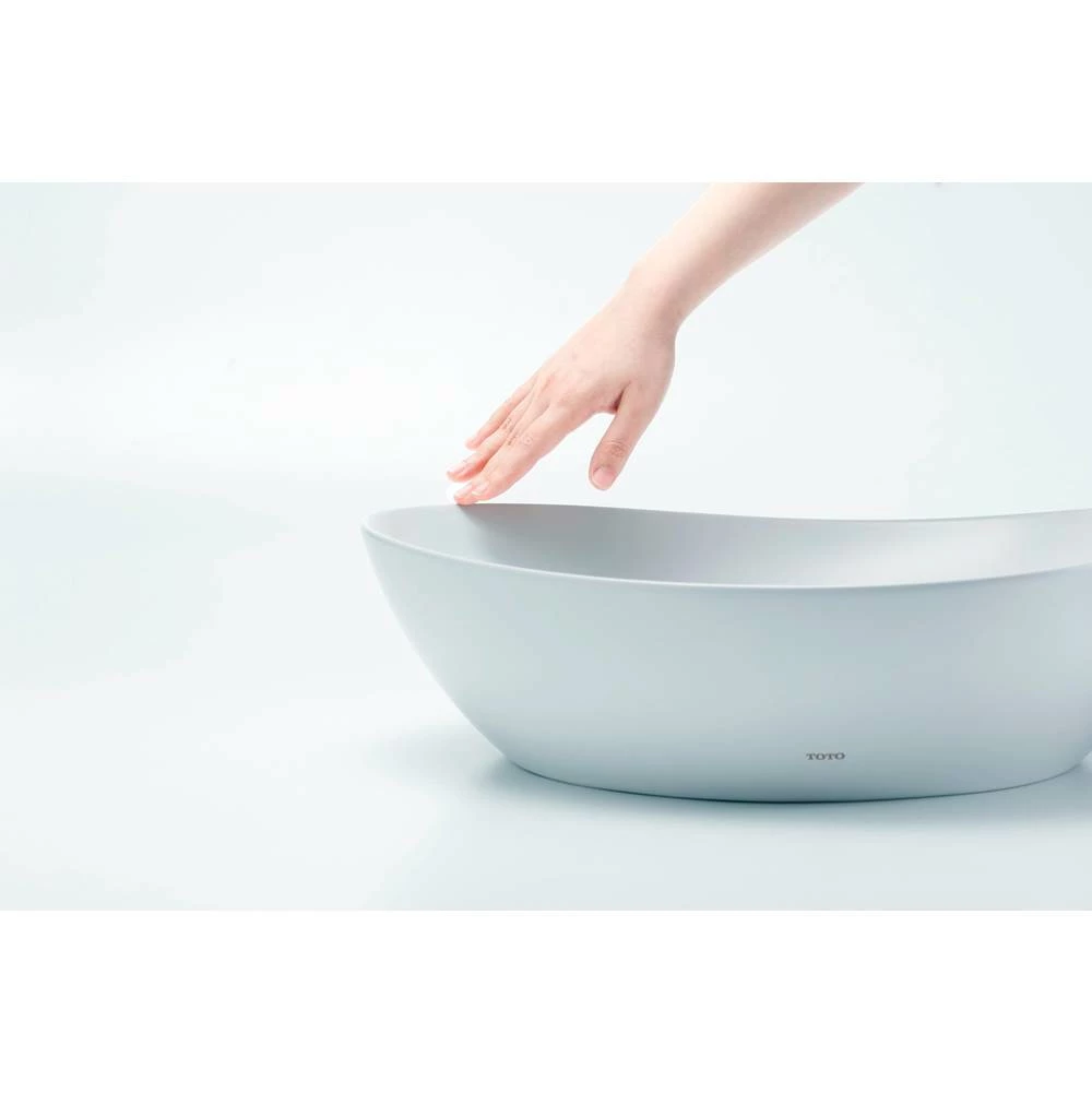 TOTO Toto® Kiwami® Asymmetrical Vessel Bathroom Sink With Cefitontect, Cotton White 5 TOTO Toto® Kiwami® Asymmetrical Vessel Bathroom Sink With Cefitontect, Cotton White - Image 3
